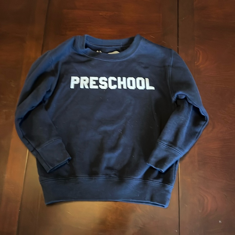 Hatch for Kids, “Preschool” Sweatshirt, Navy Blue, 4T.